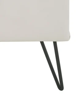 Mesa De Cabeceira Com 1 Gaveta Em Pele Sintetica Branca Betin