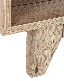 Mesa De Cabeceira Com 1 Gaveta Em Madeira Clara E Preto Spencer