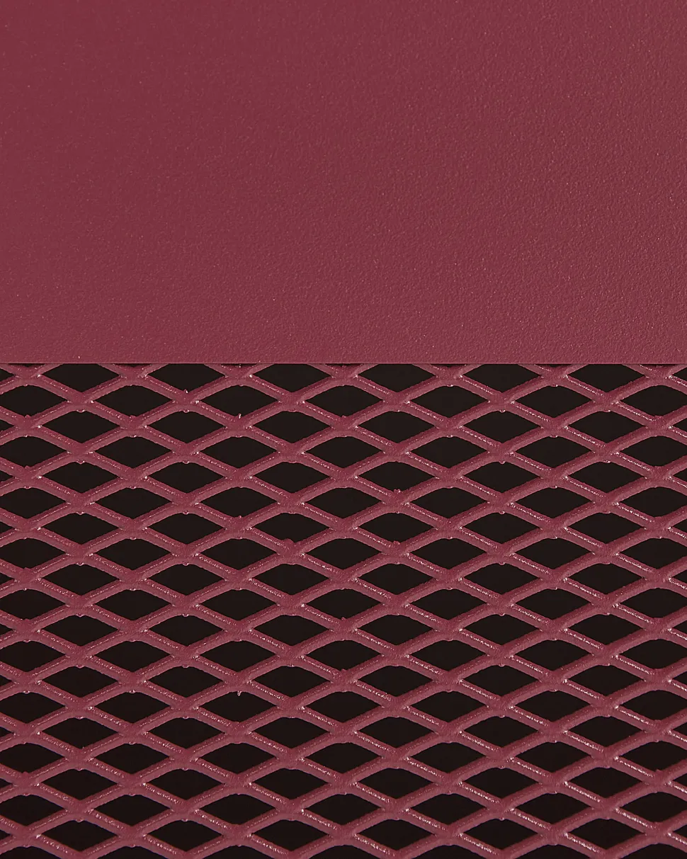 Mesa De Cabeceira Com 1 Porta Em Metal Vermelho Ossett