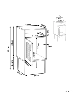 Mesa De Cabeceira Com 1 Porta Em Madeira Clara Pasco