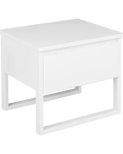 Mesa De Cabeceira De Madeira Pinho Branca Giulia