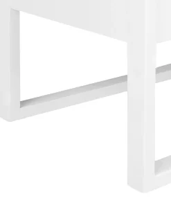 Mesa De Cabeceira De Madeira Pinho Branca Giulia