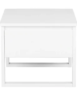 Mesa De Cabeceira De Madeira Pinho Branca Giulia