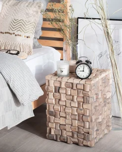 Mesa De Cabeceira Em Madeira Clara Cajeme