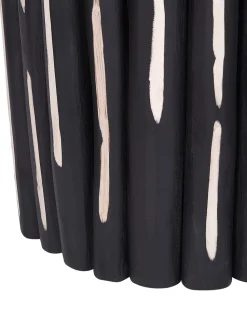 Mesa De Cabeceira Redonda Preta Altata