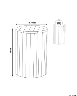 Mesa De Cabeceira Redonda Em Madeira Clara Movas