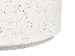 Mesa De Centro Branca Com Efeito Terrazzo Trezzo