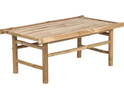 Mesa De Centro Em Bambu Claro 80 X 45 Cm Todi