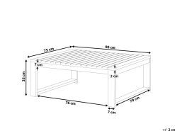 Mesa De Centro Em Madeira De Acacia Vermelha Escura 90 X 75 Cm Timor Ii