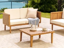Mesa De Centro Para Jardim Em Madeira De Acacia 70 X 70 Cm Baratti