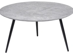 Mesa De Centro Preta Com Efeito De Betao Cinzento Effie