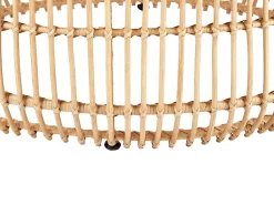 Mesa De Centro Redonda Para Jardim Em Rattan Natural 85 Cm Randazzo
