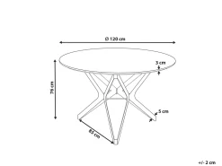 Mesa De Jantar Castanho Escuro E Preto 120 Alure