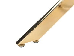 Mesa De Jantar Com Vidro Temperado E Pernas Douradas 120 X 70 Cm Maramo