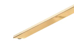 Mesa De Jantar Com Vidro Temperado E Pernas Douradas 160 X 90 Cm Cora