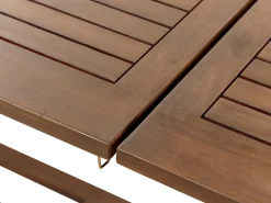 Mesa De Jantar De Jardim Extensivel Em Madeira Escura De Acacia 160/220 X 90 Cm Amantea