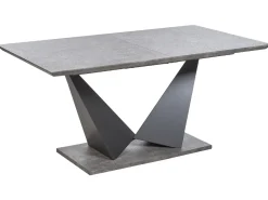 Mesa De Jantar Extensivel Em Efeito De Betao 160/200 X 90 Cm Alcantra