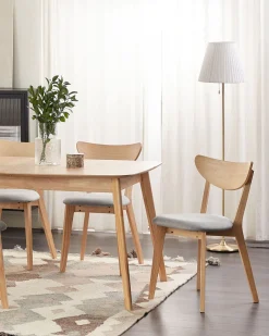 Mesa De Jantar Extensivel Castanha Clara 150/190 X 90 Cm Madox