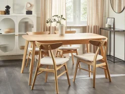 Mesa De Jantar Extensivel Castanha Clara 150/190 X 90 Cm Madox