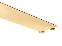 Mesa De Jantar Redonda Com Vidro Temperado E Pernas Douradas 120 Cm Maramo