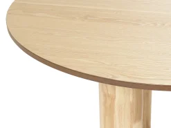 Mesa De Jantar Redonda Cor De Madeira Clara 120 Cm Orin