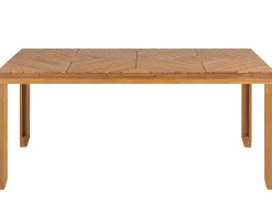 Mesa De Jardim Em Madeira De Acacia Clara 180 X 90 Cm Baratti
