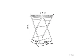 Mesa De Jardim Em Metal Branco O 70 Cm Scafa