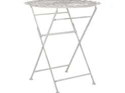 Mesa De Jardim Em Metal Branco O 70 Cm Stiffe