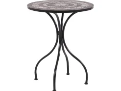 Mesa De Jardim Em Metal O 60 Cm Preta Cariati