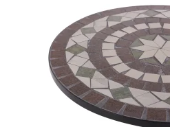 Mesa De Jardim Em Metal O 60 Cm Preta Cariati