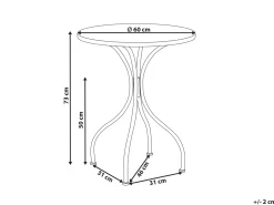 Mesa De Jardim Em Metal O 60 Cm Preta Cariati