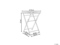 Mesa De Jardim Em Metal Vermelho O 70 Cm Scario
