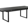 Mesa De Jardim Extensivel Preta 180/240 X 90 Cm Valcanetto