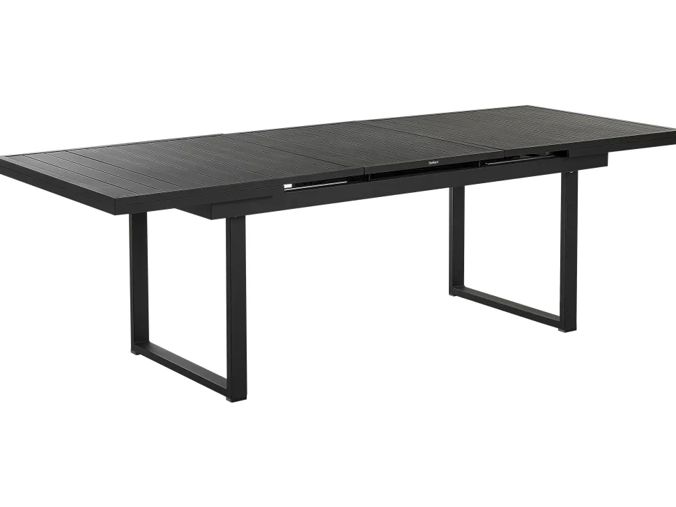 Mesa De Jardim Extensivel Preta 180/240 X 90 Cm Valcanetto