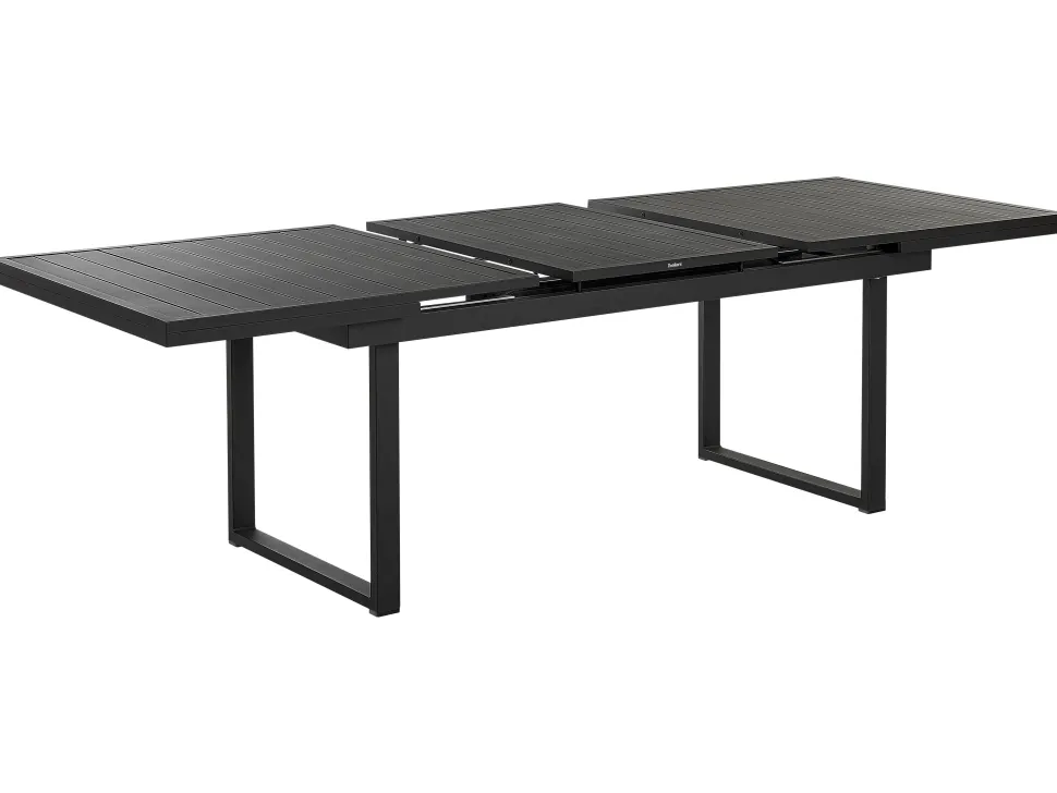 Mesa De Jardim Extensivel Preta 180/240 X 90 Cm Valcanetto