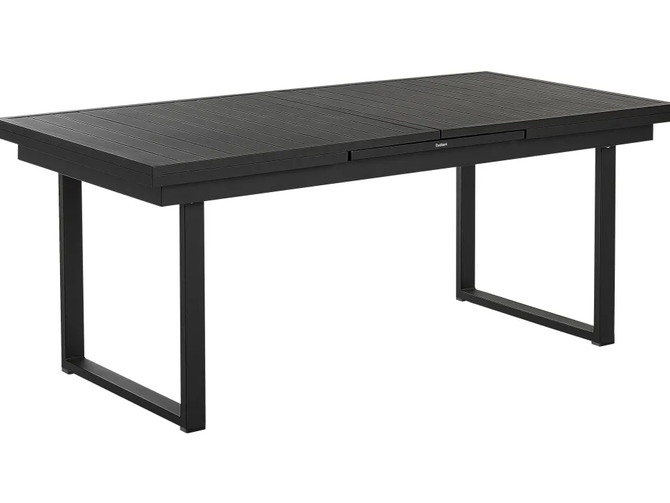 Mesa De Jardim Extensivel Preta 180/240 X 90 Cm Valcanetto