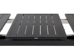 Mesa De Jardim Extensivel Preta 180/240 X 90 Cm Valcanetto