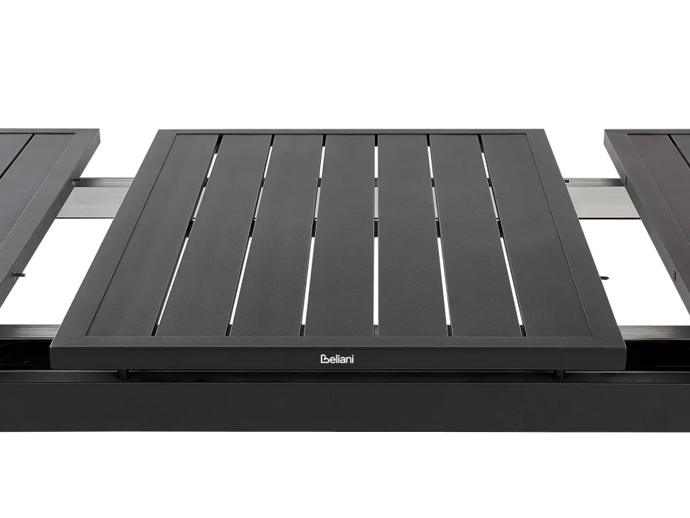 Mesa De Jardim Extensivel Preta 180/240 X 90 Cm Valcanetto