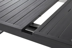 Mesa De Jardim Extensivel Preta 180/240 X 90 Cm Valcanetto