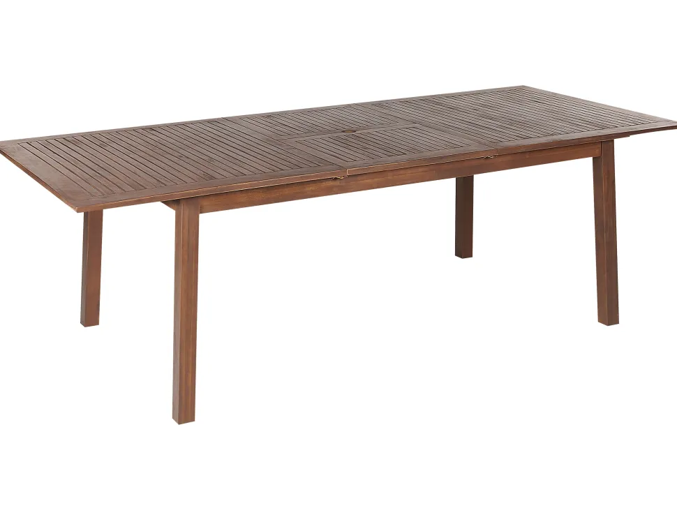 Mesa De Jardim Extensivel Em Madeira De Acacia Escura 180/240 X 100 Cm Cesana