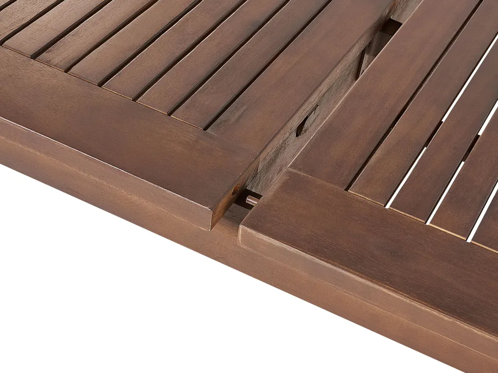 Mesa De Jardim Extensivel Em Madeira De Acacia Escura 180/240 X 100 Cm Cesana