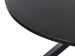 Mesa De Jardim Redonda Em Aluminio Preto 120 Cm Maletto