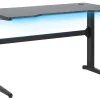 Mesa Gaming Preta Com Iluminação Led Rgb 120 X 60 Cm Doran
