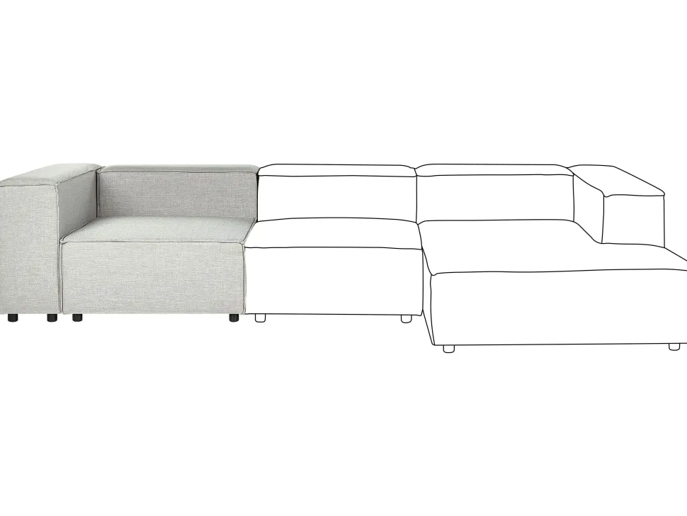 Modulo De Canto Com 1 Lugar Em Linho Cinzento Aprica