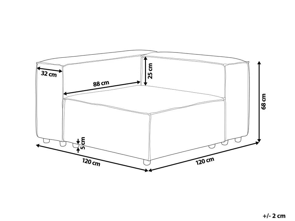 Modulo De Canto Com 1 Lugar Em Linho Cinzento Aprica