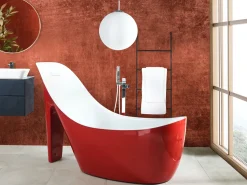 Movel De Casa De Banho Com Espelho Em Branco E Cinzento Escuro Manzon