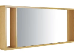 Movel De Casa De Banho Flutuante Com Lavatorio E Espelho Creme Almeria