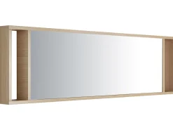 Movel De Casa De Banho Suspenso Com 2 Lavatorios E Espelho Creme Malaga