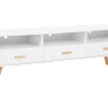Movel De Tv Branco Com 3 Gavetas Liberty