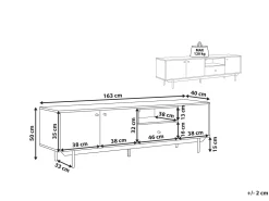 Movel De Tv Com 1 Gaveta E 3 Portas Em Madeira Clara E Branco Itaca